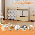 thumbnail image 6 of COSVALVE Wooden Kids Toy Storage Organizer with Bookshelf,9 Box Bins,Movable Drawer for Nursery Playroom Bedroom(Natural), 6 of 19