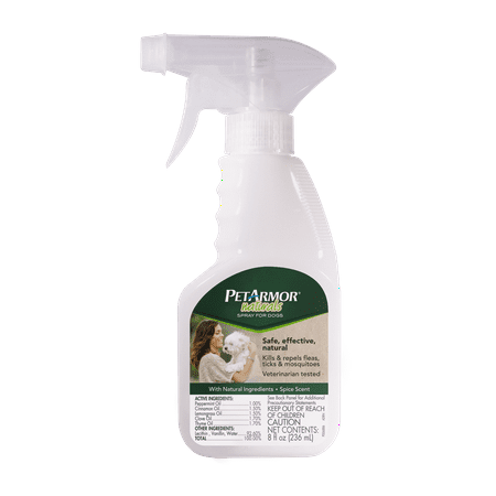 De Flea Reptile Relief - PetArmor Naturals Flea and Tick Spray for Dogs, 8 oz.