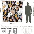 thumbnail image 4 of Halloween Shower Curtain for Bathroom,Fall Ghost Mushroom Sunflower Shower Curtains with Hooks,Farmhouse Colorful Polyester Fabric Shower Curtains Machine Washable Waterproof Bath Decor 72" x 72", 4 of 6