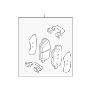 Genuine OE Kia Disc Brake Pad Set - 58101-B2A20