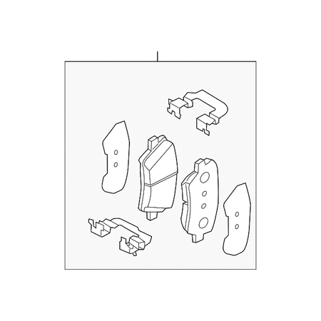 Genuine OE Kia Disc Brake Pad Set - 58101-B2A20