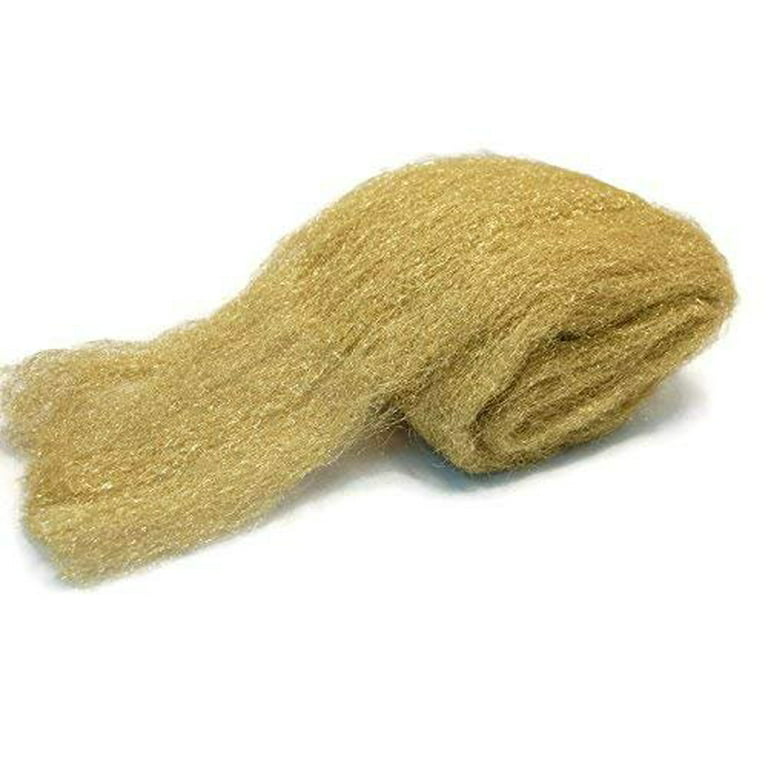 Brass Wool 3.5 Oz Skein/Pad/Wad -by Rogue River Tools. FINE grade -Made in  USA, Pure Brass