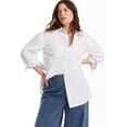 thumbnail image 3 of June + Vie Women's Plus Size Poplin La Vie Tunic, 3 of 6