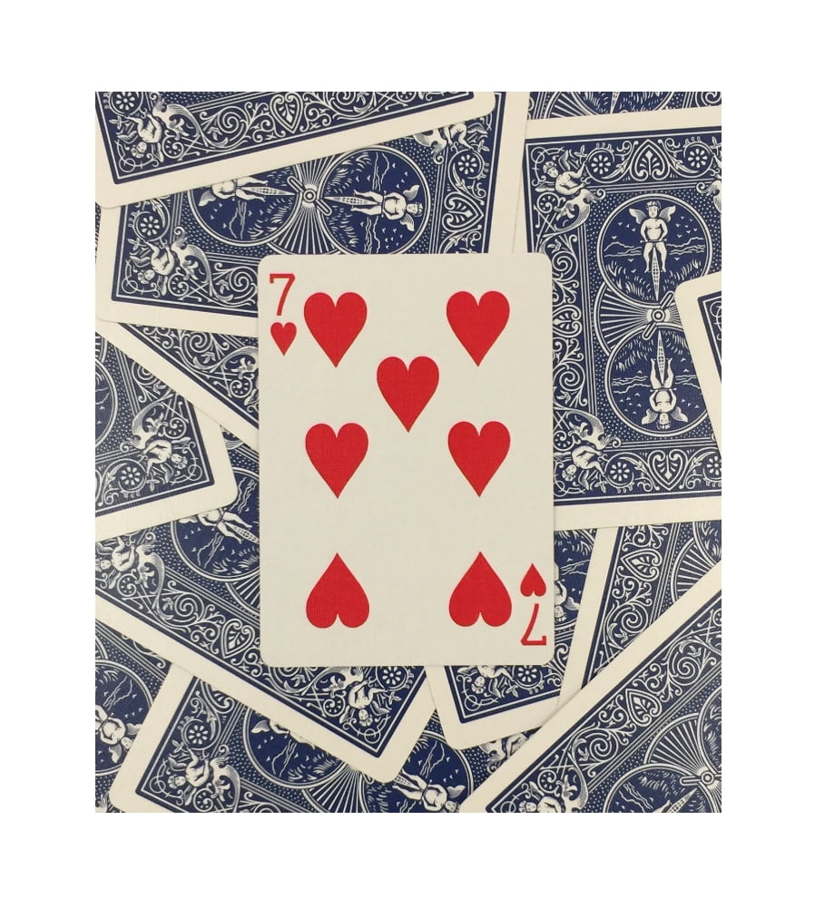 rock ridge one way forcing deck for magic tricks, blue bicycle 7 of hearts  - Walmart.com