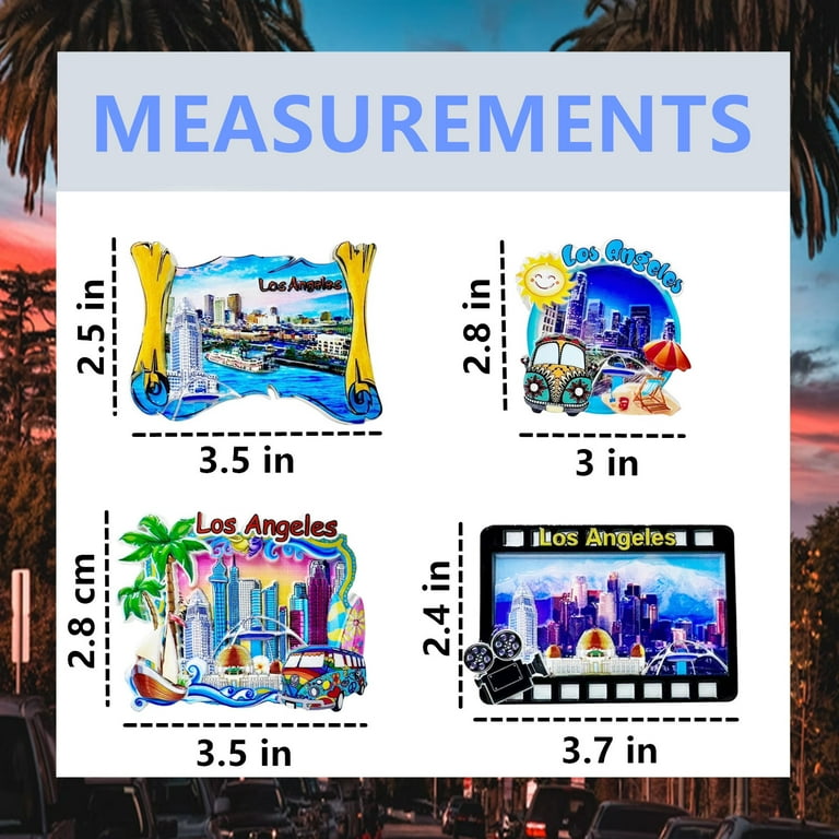 Koelkastmagneet Los Angeles CA souvenirs reizen souvenirs toeristische geschenken klassieke 3D-monumenten handgemaakt