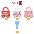 thumbnail image 3 of 3 piezas de juguete de tren de coche con llave para aprendizaje temprano, juguetes educativos de habilidades motoras matemáticas Montessori para niños, regalo de cumpleaños y Navidad, 3 of 5