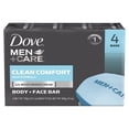 thumbnail image 1 of Jabón en barra Dove Men Care Clean Comfort, 100 g, 4 barras, 1 of 6