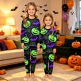 thumbnail image 7 of Halloween Pajamas, Halloween Matching Family Pajamas Green Pumpkin Bat Print Long Sleeve 2Pcs Pj Set Soft Sleepwear Nightwear Loungewear Holiday Party Costume Festive Cool Spooky Season for Family, 7 of 7