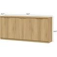 thumbnail image 2 of 70" Large Buffet Sideboard Cabinet, Fluted Sideboard Buffet Cabinet 6 Doors, Buffet Table Coffee Bar Wine Bar Storage Cabinet for Dining Room, Living Room, 2 of 8