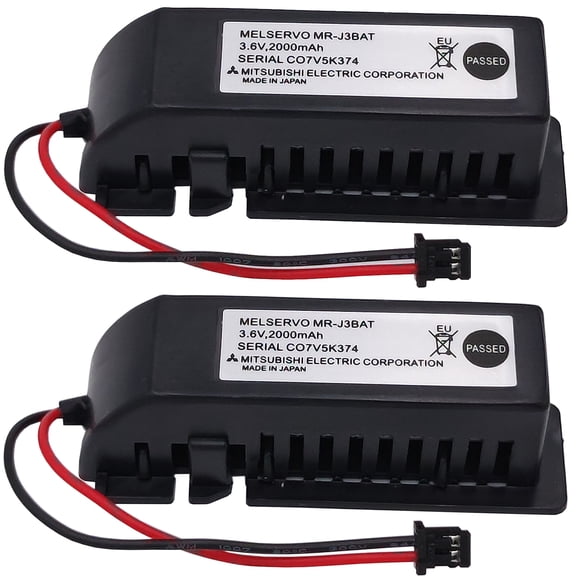 (2-Pack) MR-J3BAT ER6VC119A/B 3.6V 2000mAh PLC Battery for ER6VC119A/B MELSERVO MR70