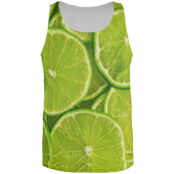 Lime Limes Citrus All Over Adult Tank Top - 2X-Large