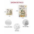 thumbnail image 7 of Easter Rabbits Kitchen Dish Towels for Drying Dishes Set of 3, Watercolor Flowers Eggs Butterflies Spring Beige Waffle Weave Microfiber Hand Tea Bathroom Towels Quick Dry & Absorbent Towel 12x12, 7 of 7