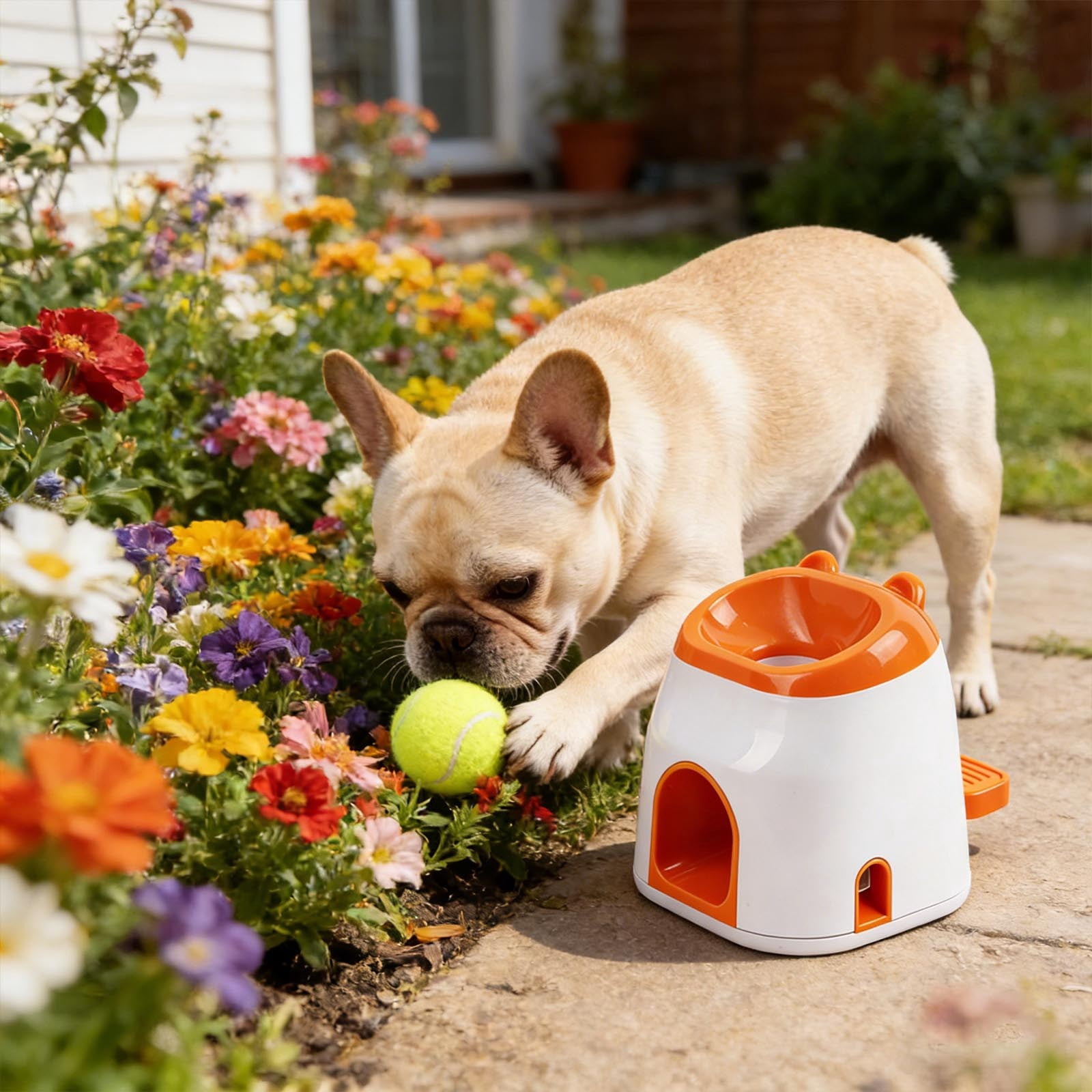 Automatic Interactive Tennis Machine for Dogs Intelligent Training and Dispensing Toy
