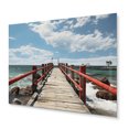 thumbnail image 2 of Designart "Perspective Black Beach Pier II" Nautical & Beach Metal Wall Decor, 2 of 5