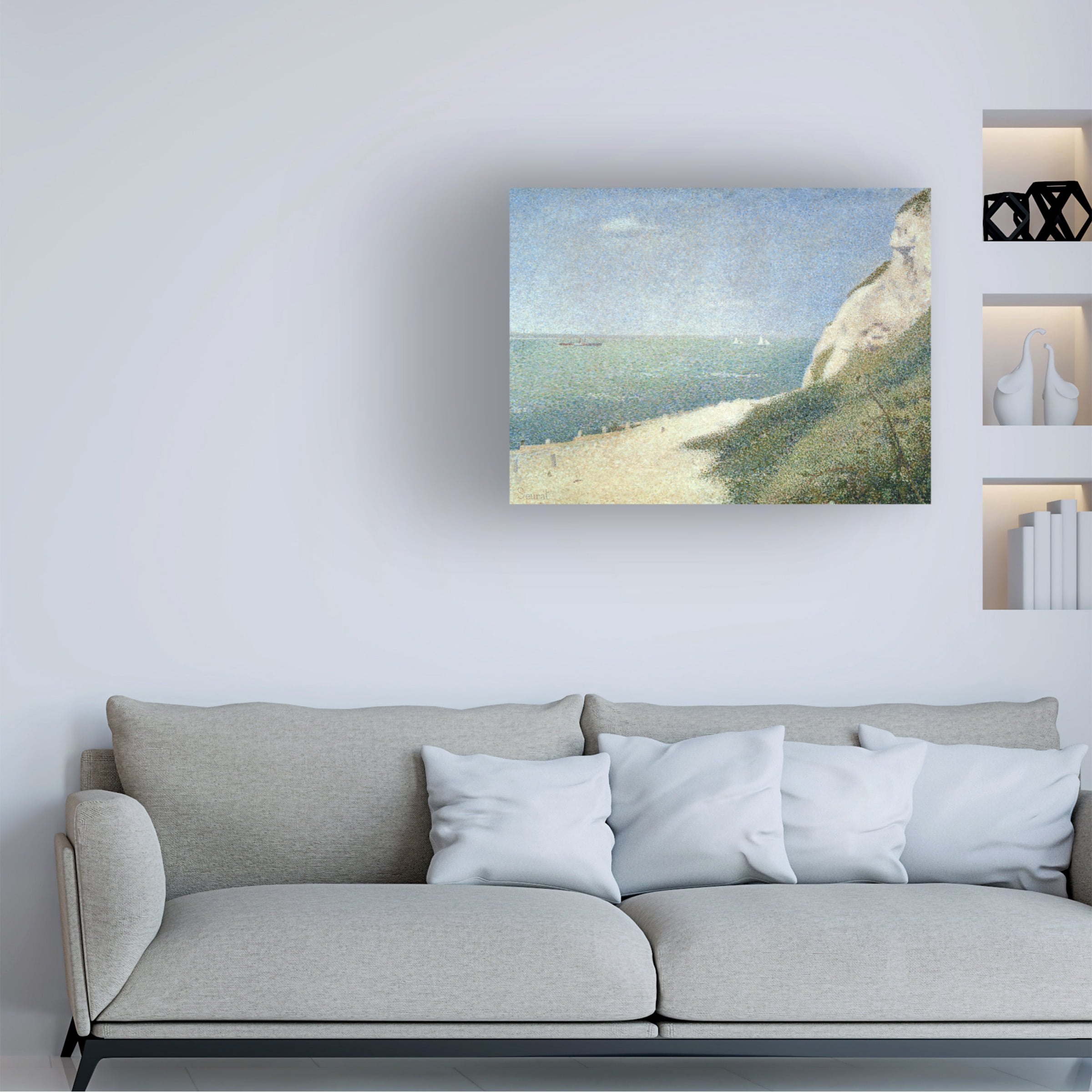 Trademark Art "Beach at Bas Butin - Honfleur - 1886" Canvas Art by Georges Seurat