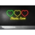 thumbnail image 3 of Glowneon Rasta Love Neon Sign, Rasta Heart Led Light, Rasta Neon Light, Rasta Line Art Decor, 3 of 4