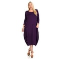 thumbnail image 2 of Pastel by Vivienne Women's Cocoon Midi Dress Plus Purple X-Large, 2 of 4