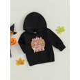 thumbnail image 3 of Wassery Toddler Boys Halloween Hooded Sweatshirts  6M 12M 18M 24M 3T 4T Kids Halloween Clothes Long Sleeve Letter Pumpkin Print Pullover Tops, 3 of 8