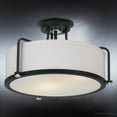 thumbnail image 6 of Luxury Minimalist Indoor Ceiling Light, 10.50''H x 17.50''W, with Modern Style Elements, Art Deco Design, Natural Black Finish and Eggshell Fabric, UQL3771, 6 of 8
