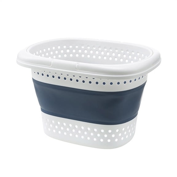GHIIYER Collapsible Plastic Laundry Basket Foldable Storage Container Organizer - Space Saving Hamper