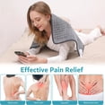 thumbnail image 4 of MesaSe ZECHUAN Heating Pad For Back Pain Relief  33” X 17” Electric Heating Pads For Cramps Neck Shoulders  King Size Heat Pad With 6 Heat Levels Auto Shut Off  Grey&Blue, 4 of 7