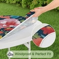 thumbnail image 5 of Pioneer Flower Floral Print Pattern Round Fitted Tablecloth with Elastic Edge,Dining Table Cover Waterproof,Outdoor Round Tablecloth for Camping,Dining,Indoor and Outdoor, 5 of 7