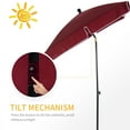 thumbnail image 4 of Outsunny Parasol Rectangulaire de Patio 6,5 X 4 Pi en Aluminium, Inclinable et Ajustable, Parasol de Jardin, Pare-Soleil, Auvent Extérieur, Rouge Vin, 4 of 9