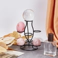 thumbnail image 4 of Soporte de exhibición de 7 huevos de cristal, soporte de exhibición de múltiples esferas de hierro negro para bola de cristal, globo, decoración para el hogar y la oficina, adorno de 4,72 x 4,13 x, 4 of 8