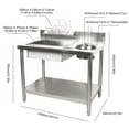 thumbnail image 2 of Modern Breading Table Manual Prep Station Chicken Fried Stainless Steel Worktop, 2 of 11