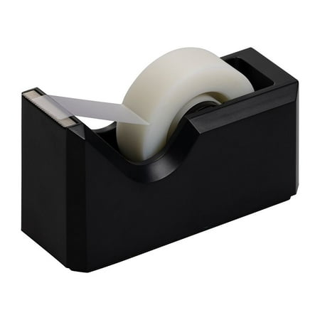 JAM Colorful Desk Tape Dispenser, Black, Sold Individually