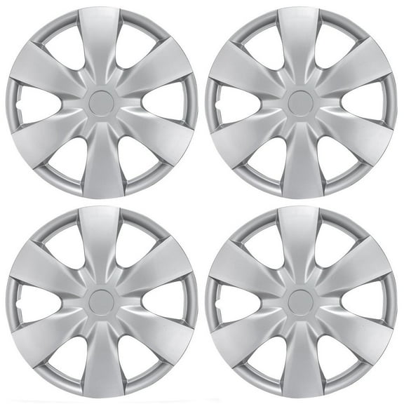BDK (4-Pack Premium 15"" Wheel Rim Cover Hubcaps OEM Style Replacement Snap On Car Truck SUV Hub Cap - 15 Inch Set, KT-1008-15_df