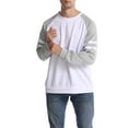thumbnail image 4 of Seyurigaoka Men Juniors Casual Raglan Long Sleeve T-shirt, Plus Sized Patchwork Round Neck Pullover, 4 of 6
