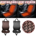 thumbnail image 1 of 12V Car Heating Seat Cushion, 30s Fast Even Heating Pad, 3‑gear Temperature Control Warmer, Plug‑and‑Play, Universal Fit for Auto Home Office Chair, Soft and Comfortable, 1 of 9