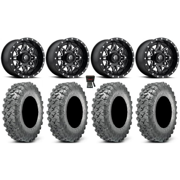Fuel Lethal 15" Wheels Black 32" Lynx SXS Tires Polaris RZR XP 1000 / PRO XP / Ranger XP 900/1000