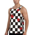 thumbnail image 2 of Fuzoiu Ladybugs Of Black And White Checkers Print Men's Workout Tank Tops,Sleeveless Gym Shirt Quick Dry,Fitness Bodybuilding T-Shirt,Muscle Athletic Workout Tee-, 2 of 7