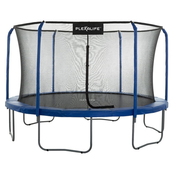 Plexalife 13 FT Round Trampoline Set with Premium Top-Ring Flex Frame Safety Enclosure System