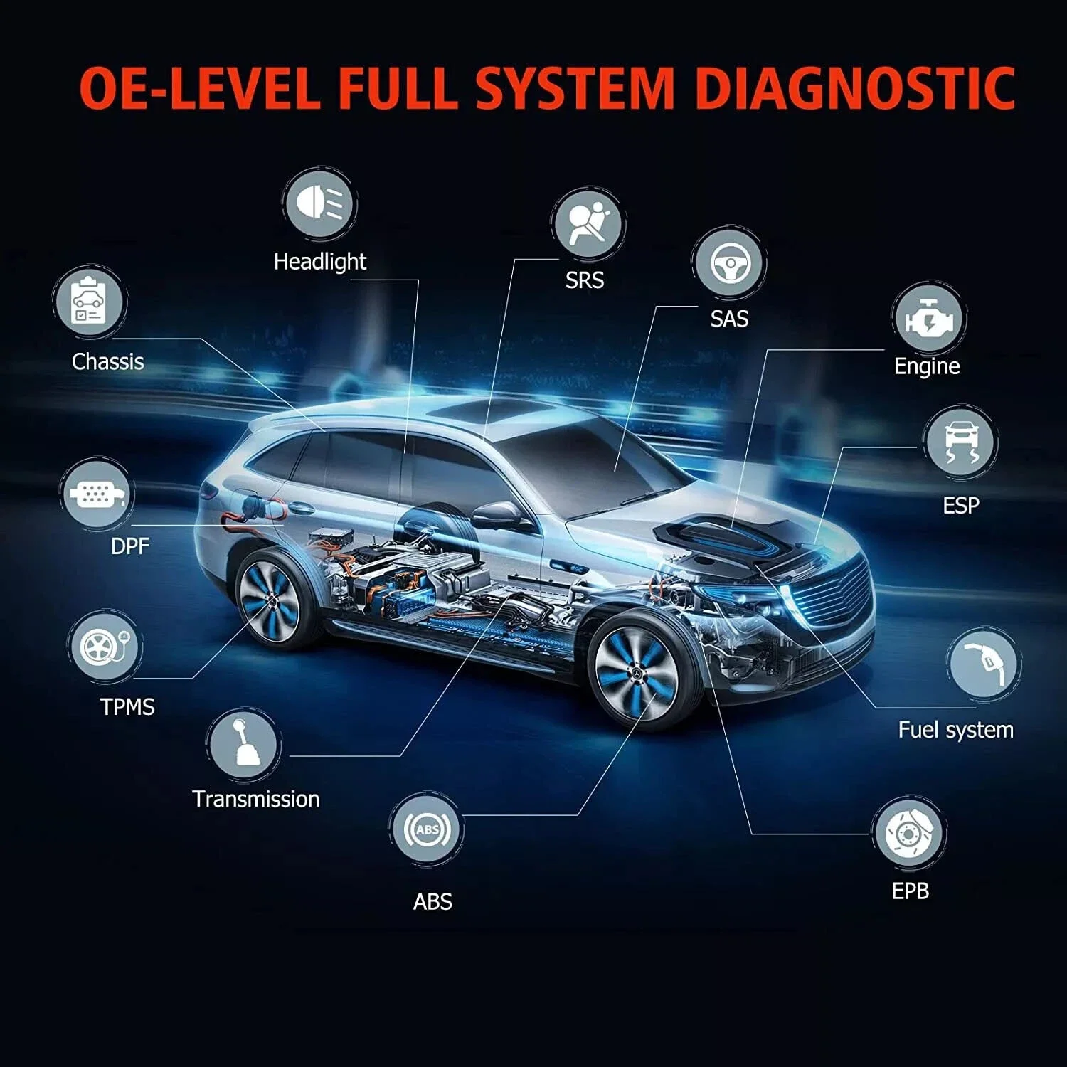 [Second Hand] ANCEL Bidirectional OBD2 Scan Tool w/ Gift: T/i/r/e P/r/es/s/u/r/e G/a/u/g/e