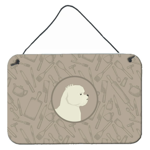 Carolines Treasures CK2168DS812 Bichon Frise In the Kitchen Wall or Door Hanging Prints  8x12 multicolor