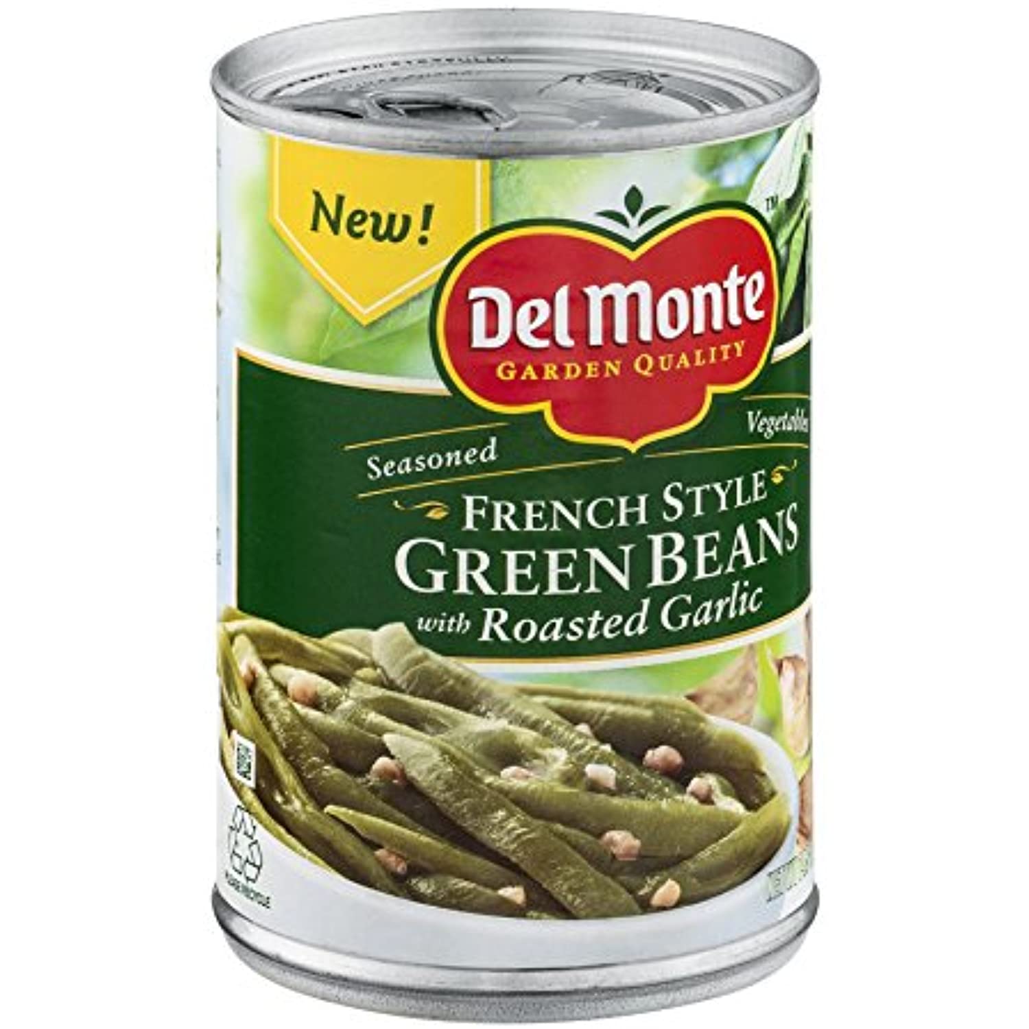 Del Monte, Seasoned French Style Green Beans With Garlic, 14.5Oz Can