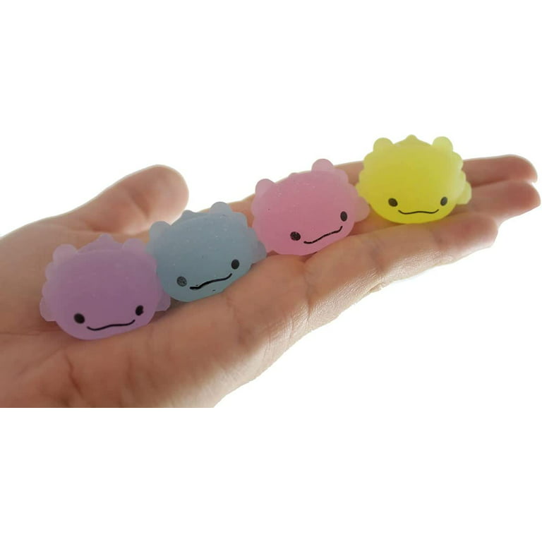 Set of 24 Axolotl Mochi Squishy Animals - Kawaii - Cute Individually Boxed  Wrapped Toys - Sensory, Stress, Fidget Party Favor Toy 