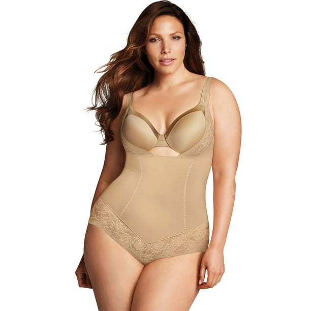 Maidenform Womens Ferme Fondations Curvy WYOB Bodybriefer, 3X, Corps Beige