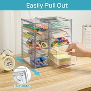 Sindcom Acrylic Organizer with 9 Drawers,Clear Storage Drawers,Organizer Bins for Makeup,Cosmetics,Beauty Supplies