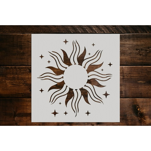 The Sun Stencil - Art and Wall Stencil (6"x6")