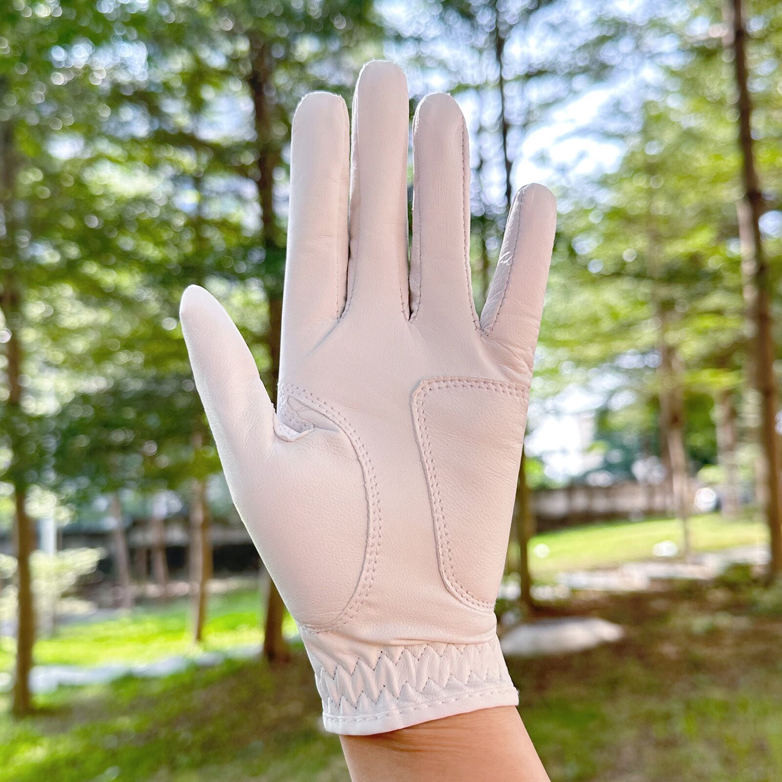 PINKTEE Women's Soft Flex Leather Golf Glove with Removable Golf Ball Marker Left Hand Size S M L XL