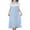 Blue, variant on Coerni Girls Lace Nightgown Plain Kids Ruffle Pajamas Dress Striped Polka Dot Long Dresses Sleepwear Loose Outfits