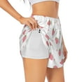 thumbnail image 3 of Lsque Hand Drawn Strawberry Printed Women's Running Shorts with Liner Pockets,Elastic Quick Dry Workout Athletic Gym Yoga Shorts,Womens High Waist Shorts-X-Large, 3 of 9