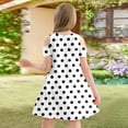 thumbnail image 4 of XADYUY Girls Dresses Casual A-Line Sleeveless Toddler Skater Polka Dot Twirl Crew Neck Swing kids sundresses girls 4-16,White 7-8 Years, 4 of 6