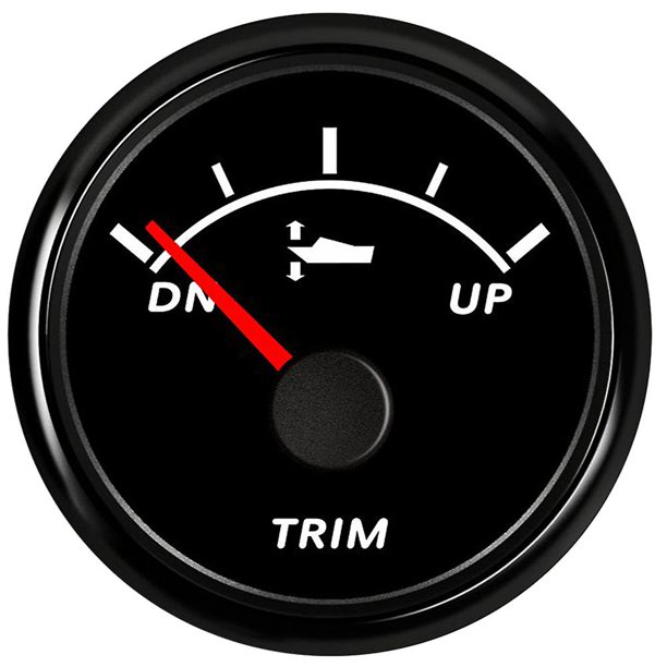 0-190ohm 52mm Up-dn Trim Level Gauge Waterproof Boat Trim Gauge 9-32v Left Right Trim Meter With Red Backlight For Marine Boat