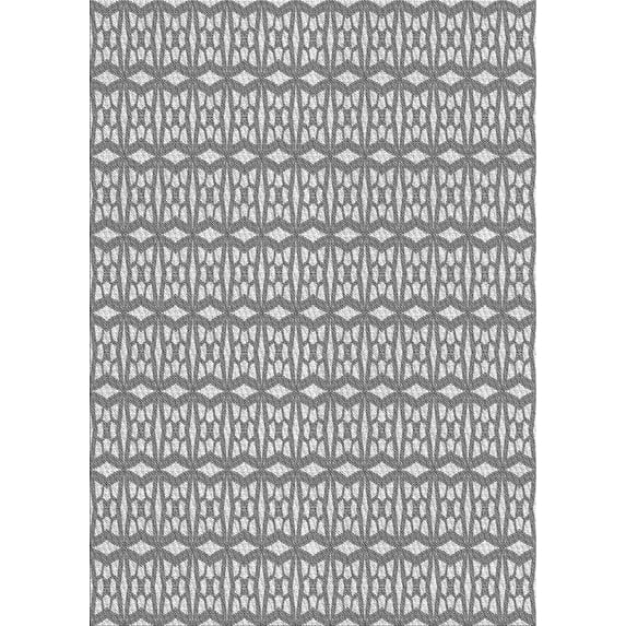 Ahgly Company Machine Washable Indoor Rectangle Transitional Platinum Silver Gray Area Rugs, 6' x 9'