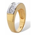 thumbnail image 2 of PalmBeach Jewelry Men's Square-Cut Cubic Zirconia Ring 2.16 TCW,18k Gold-plated Sterling Silver, 2 of 5